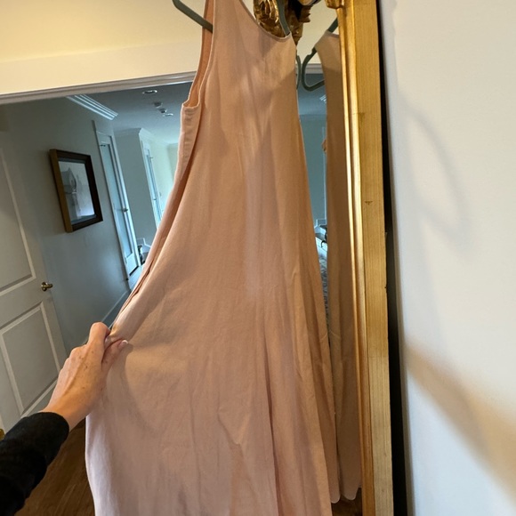 Pale pink high low with pockets dress anthropology - Picture 4 of 4